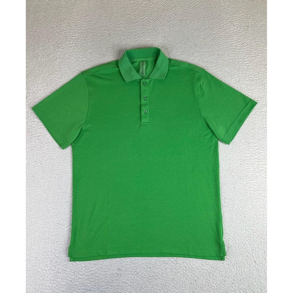Outdoor Voices Polo Shirt Mens XS Green Solid Stretch Performance Casual 299874